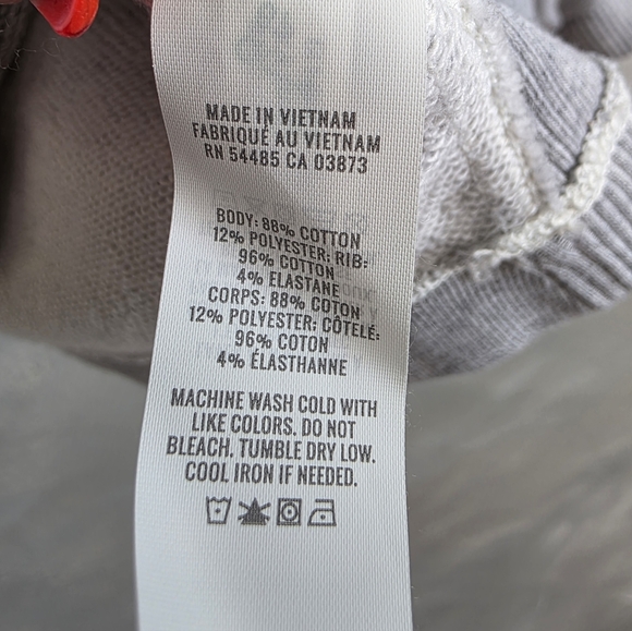 Aerie Gray Puff Sleeve Cropped Sweatshirt Sz XL - Picture 8 of 10